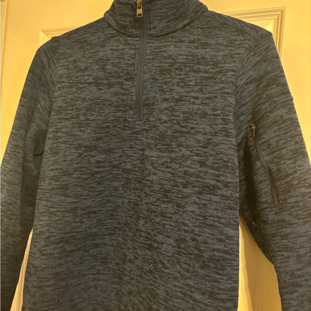 Land’s End Quarter-Zip Sweater, Women’s size L. Dark Blue. - Picture 4 of 5